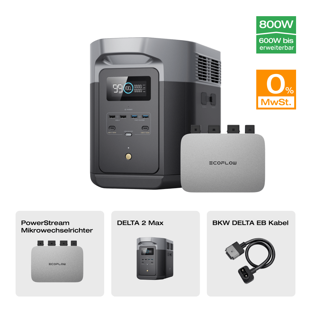 EcoFlow DELTA Tragbare Powerstation (Generalüberholt)