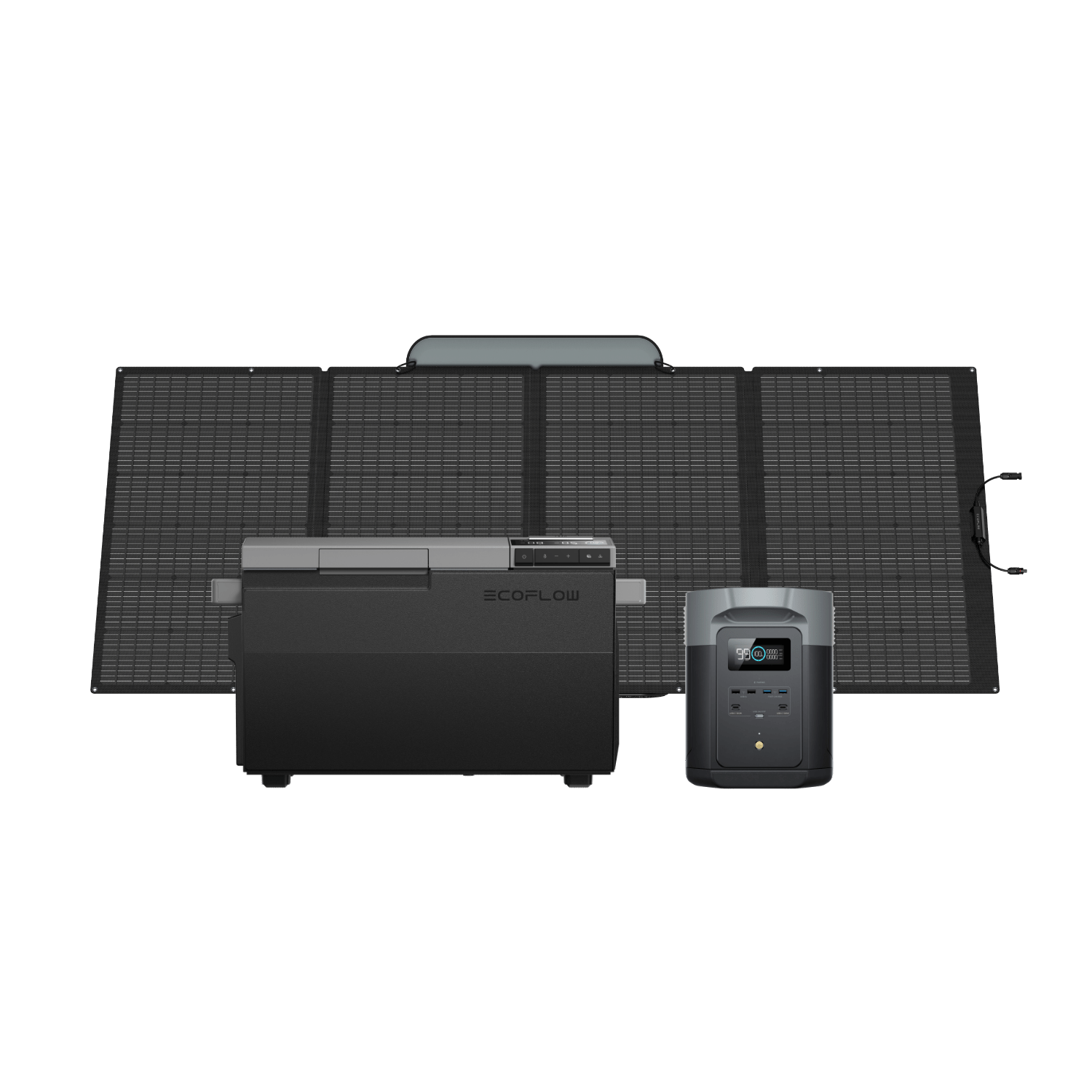 EcoFlow GLACIER + DELTA 2 Max + 400W Tragbares Solarpanel