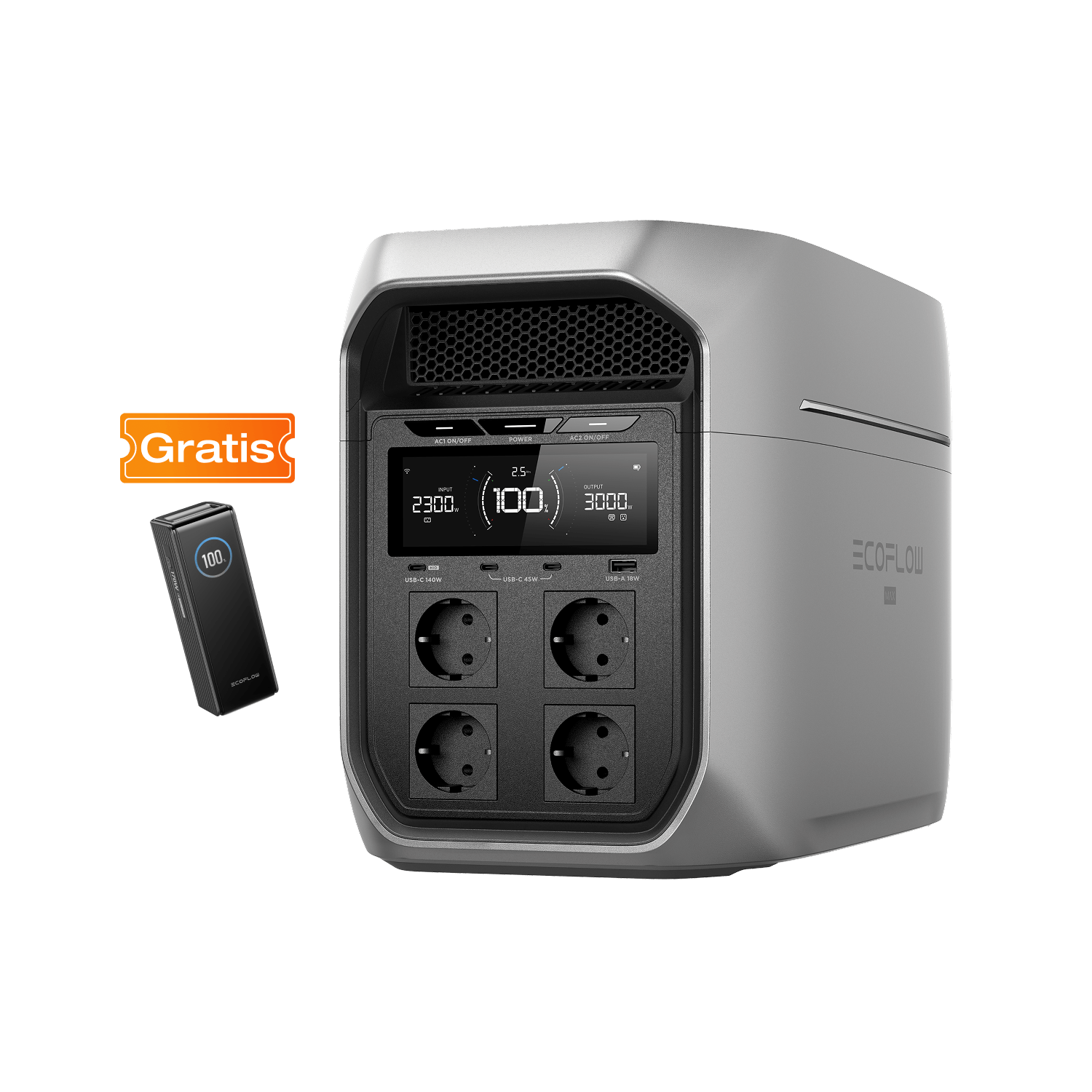 EcoFlow DELTA 3 Max Serie (2 048 Wh) Tragbare Powerstation