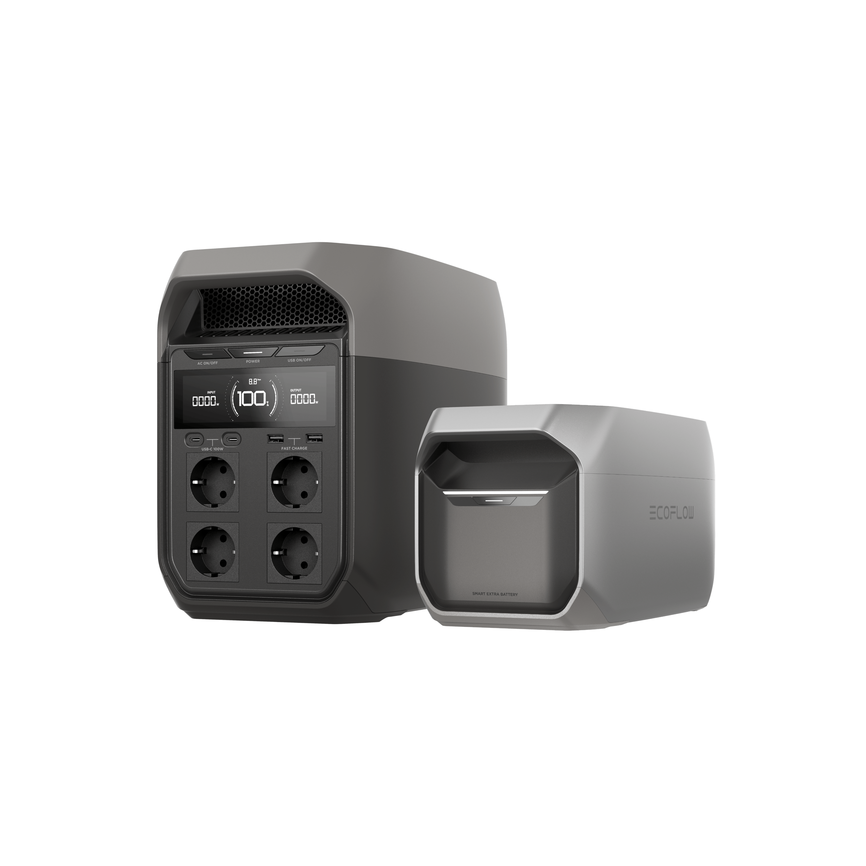 EcoFlow DELTA 3 Serie + Intelligente Zusatzbatterie Bundle (Generalüberholt)