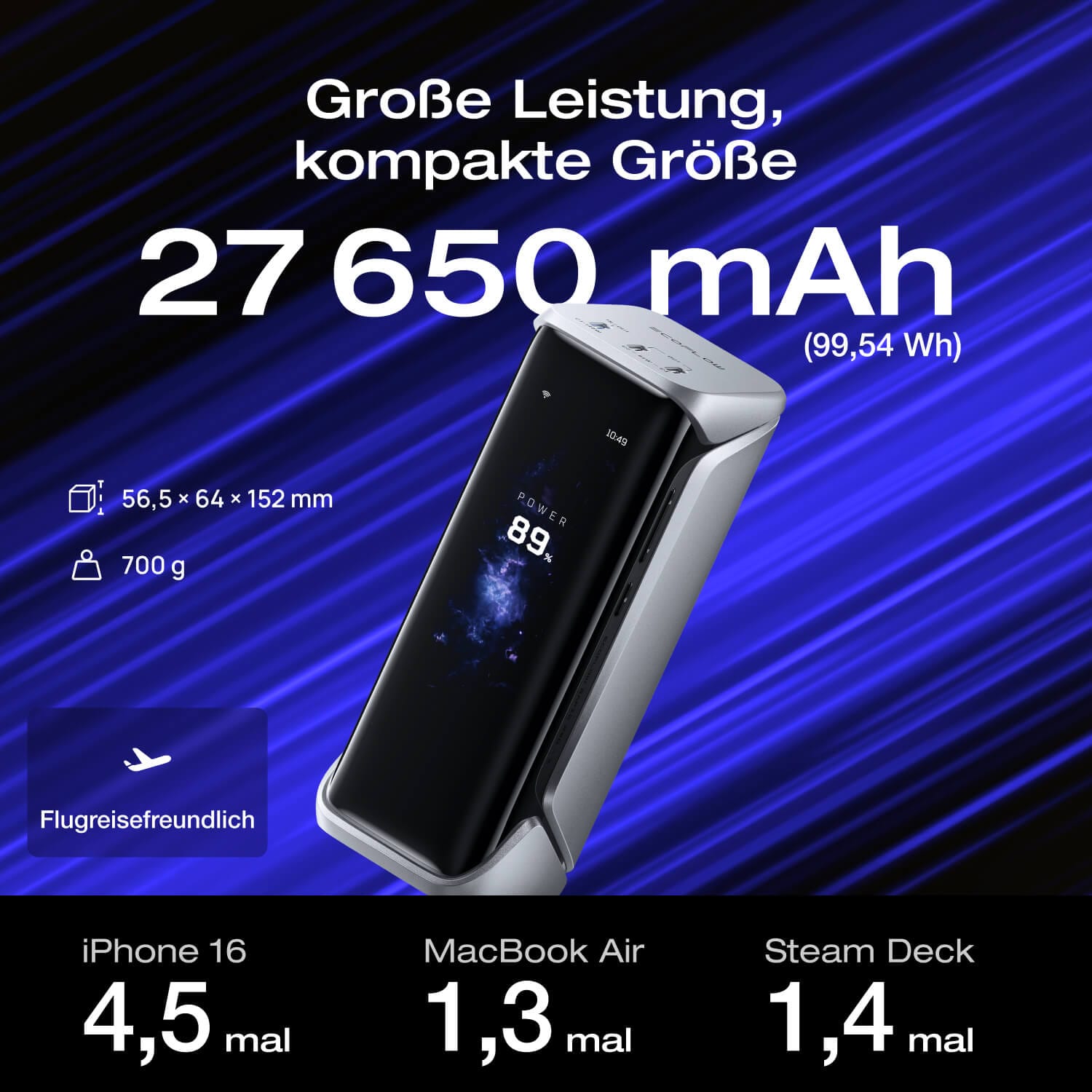 EcoFlow RAPID Pro X Powerbank (27 650mAh, 300 W)
