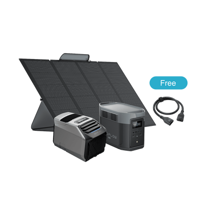 EcoFlow WAVE 2 + DELTA 2 Max + 400W Tragbares Solarpanel + XT150